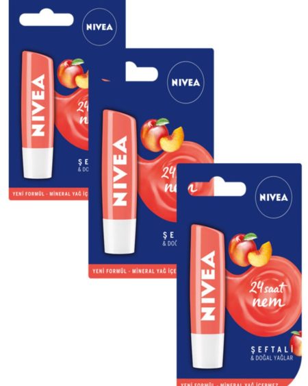 Lip Dudak Bakım Kremi Şeftali 3lü Set