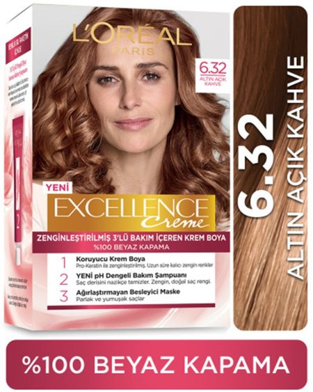 Loreal Excellence Creme 6.32 Altın Açık Kahve