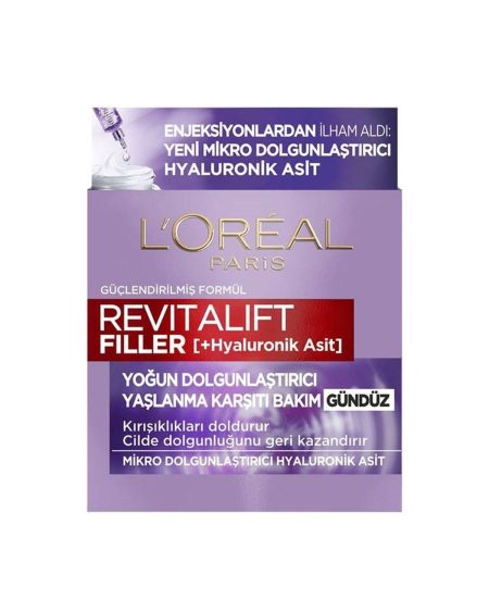 Loreal Paris Revıtalıft Fıller Yoğun Dolgunlaştırıcı Yaşlanma Karşıtı Gündüz Bakım Kremi  50 ML