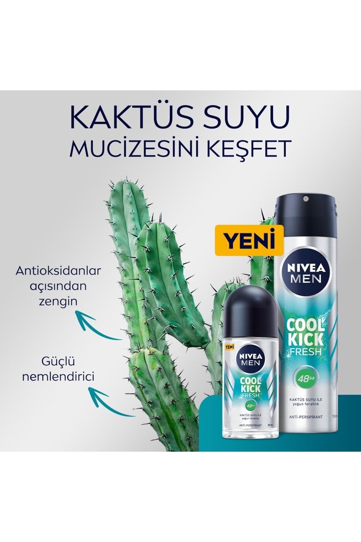 Marka: Men Cool Kick Fresh Erkek Deodorant Sprey 150 ml Kategori: Deodorant - Görsel 2