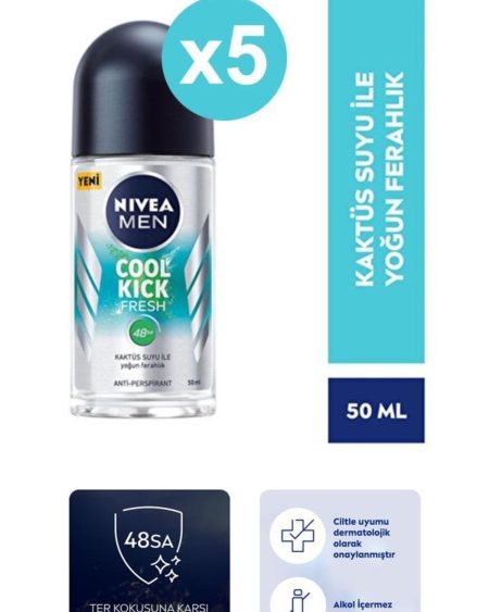 Men Cool Kick Fresh Erkek Roll-on 50ml X5