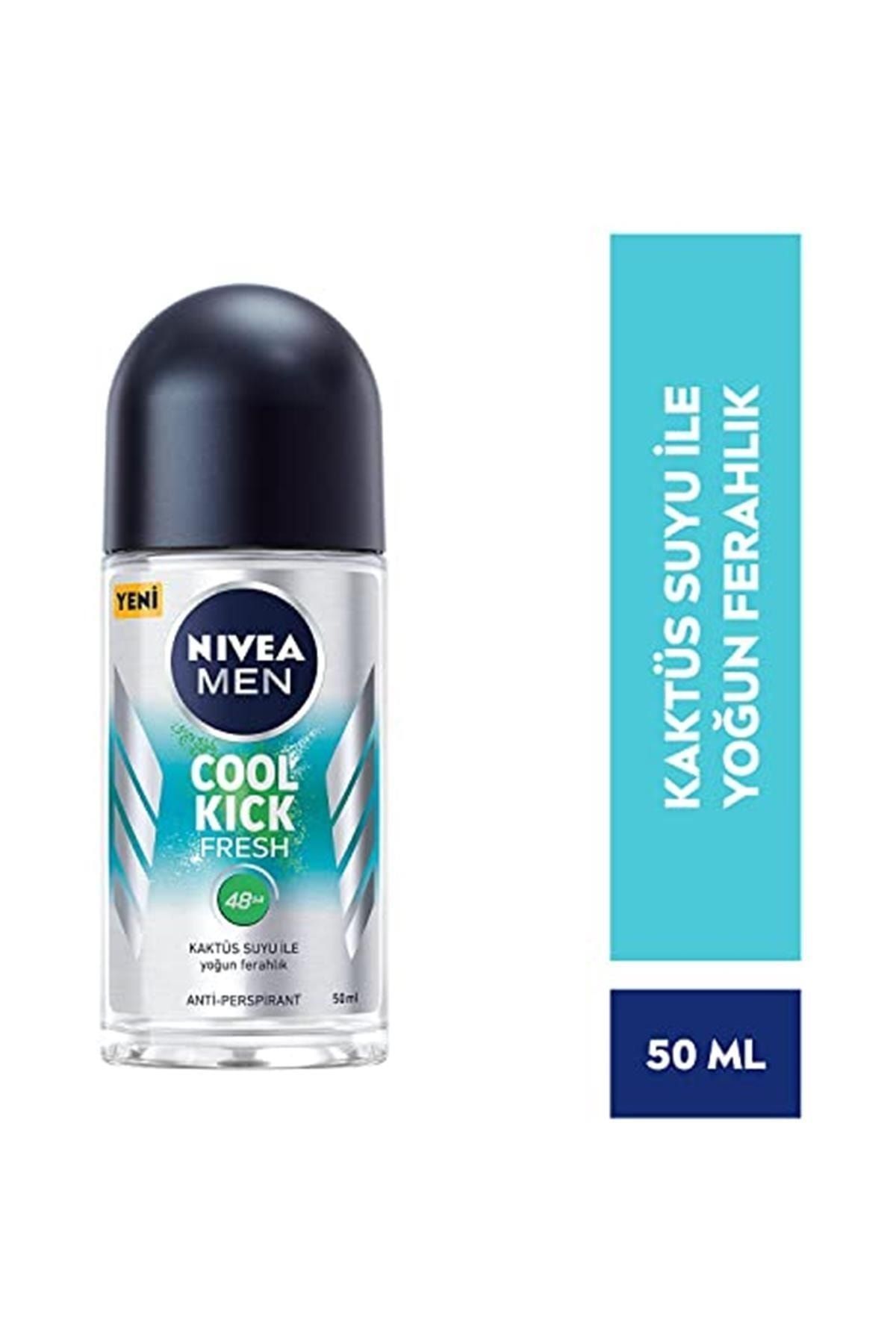 Men Erkek Roll On Deodorant Cool Kick Fresh 48 Saat Anti-perspirant Koruma 50 ml - Görsel 2