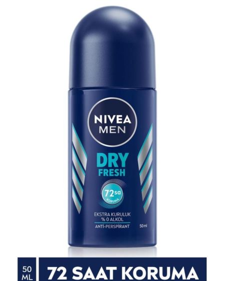 MEN Erkek Roll on Deodorant Dry Fresh 50 ml, 72 Saat Anti-Perspirant Koruma, Alkolsüz, Eksta Kuruluk