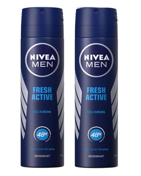Men Fresh Active Hızlı Kuruma Erkek Deodorant 2 x 150 ml