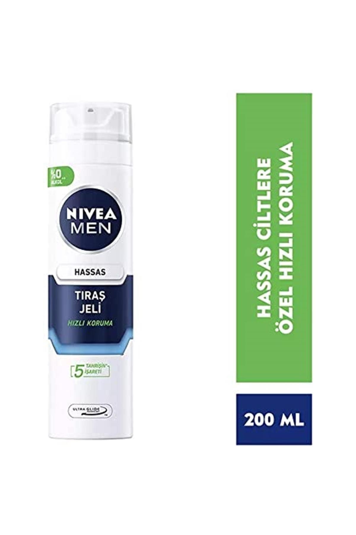 Men Hassas Tıraş Jeli 200 Ml, Hassas Ciltlere Özel Hızlı Koruma, Yanma Karşıtı, Alkolsüz Form - Görsel 2