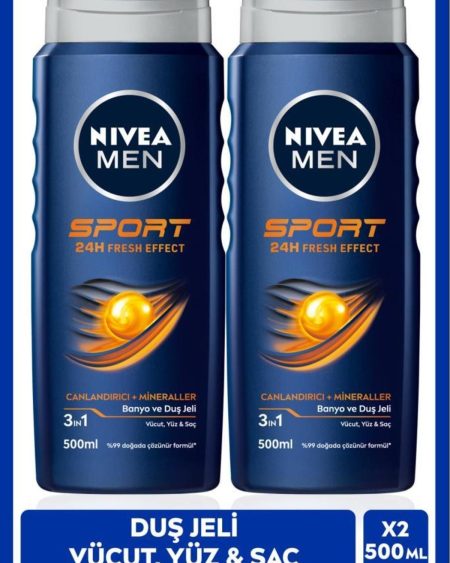 Men Sport Duş Jeli 500 Ml 2'li