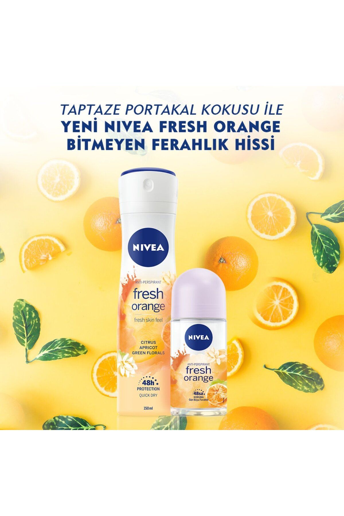 Nıvea Kadın Roll On Deodorant Fresh Orange, 48 Saat Anti-perspirant Koruma, 50 ml - Görsel 5