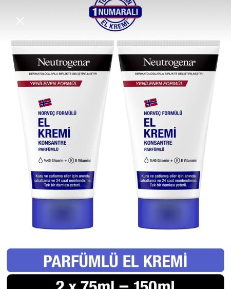 Norveç Formülü El Kremi 75 ML 2’li PAKET(Parfümlü)