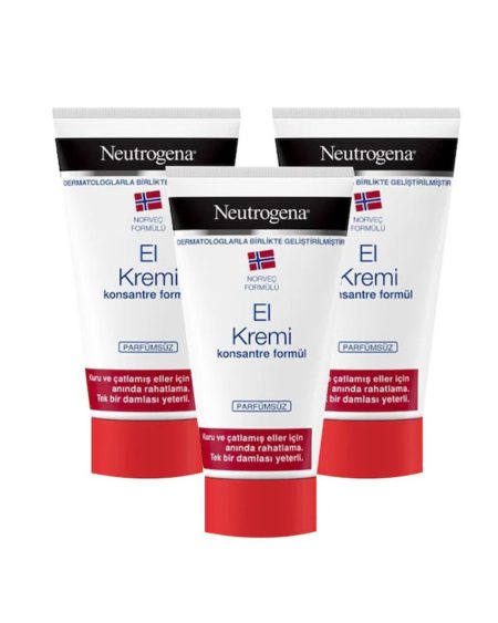 Norveç Formülü El Kremi Parfümsüz 75 ml 3 Adet
