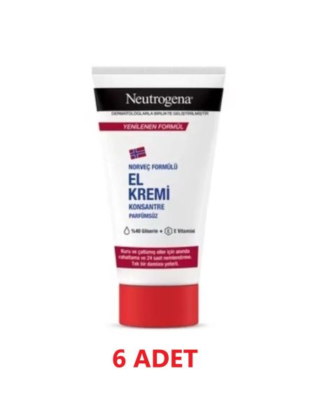 Norveç Formülü El Kremi Parfümsüz 75 ml 6 Adet