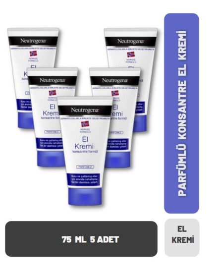 Norveç Formülü Konsantre Parfümlü El Kremi 75 ml X 5 Adet
