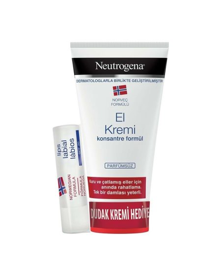 Neutrogena Parfümsüz El Kremi 75 ml   Dudak Kremi Hediye