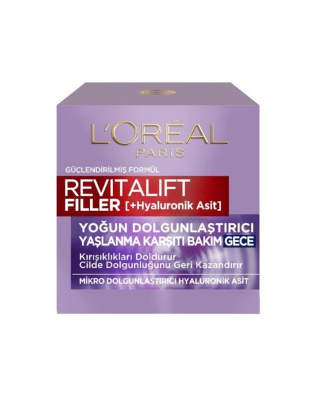 Revitalift Filler Yoğun Dolgunlaştırıcı Yaşlanma Karşıtı Gece Kremi 50ml Hyaluronik A