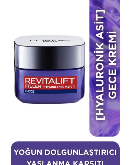 Revitalift Filler Yoğun Dolgunlaştırıcı Yaşlanma Karşıtı Gece Kremi 50ml - Hyaluronik Asit