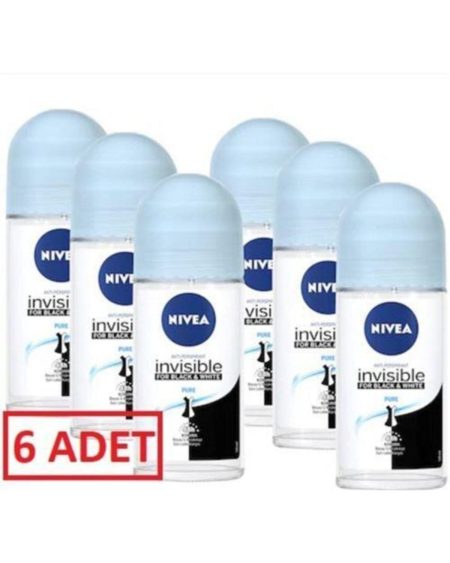 Roll-on Kadın 50 Ml.ınvisible Black&whi Pure X 6 Adet