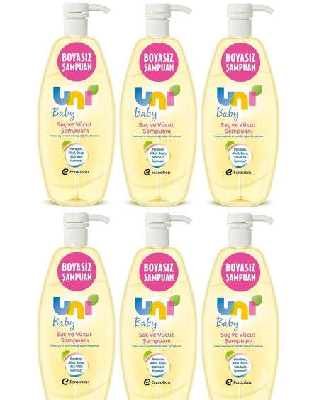 Şampuan 700Ml Boyasız Pompalı Bebekler İçin 6 Lı Set