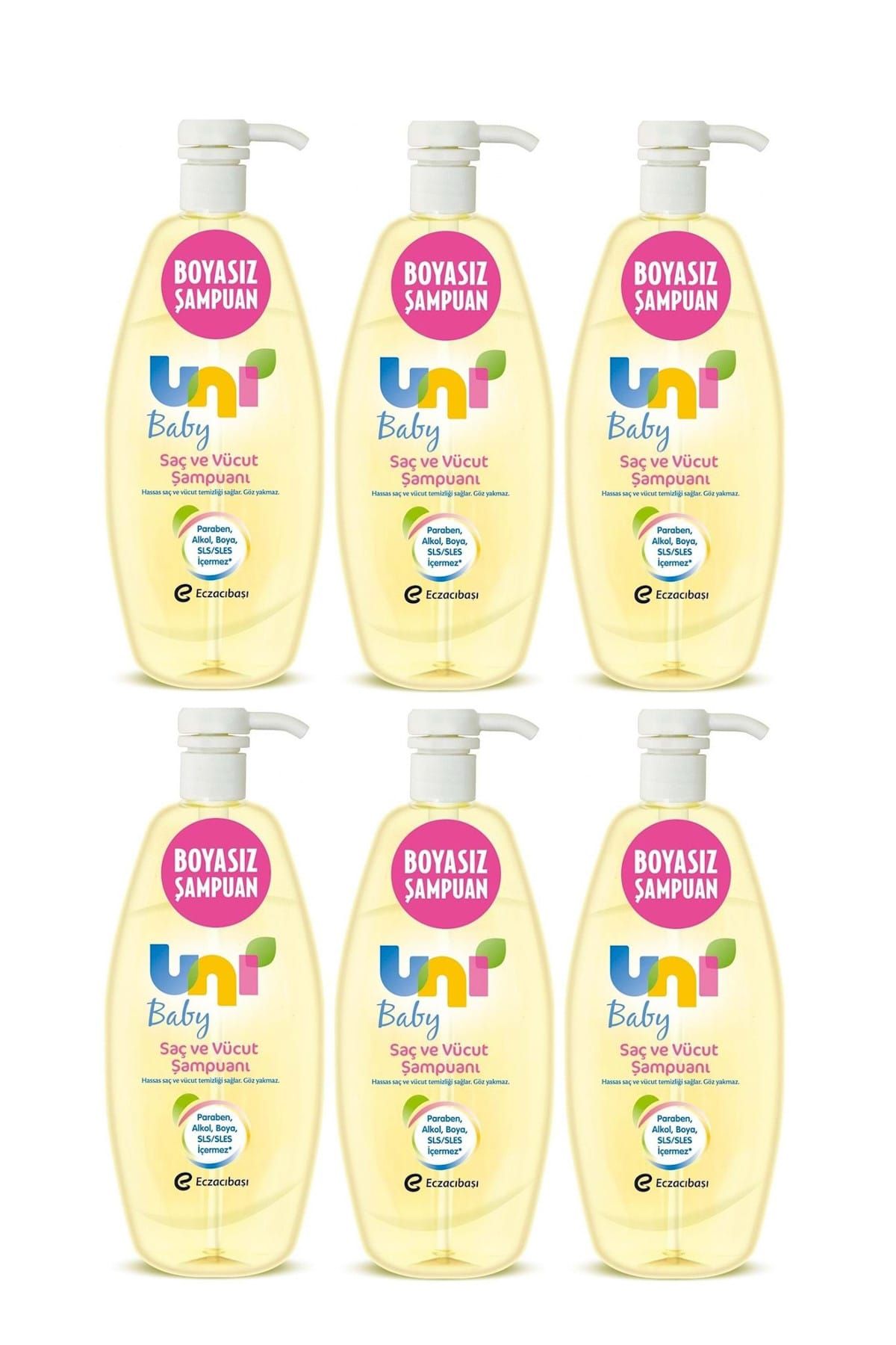 Şampuan 700Ml Boyasız Pompalı Bebekler İçin 6 Lı Set