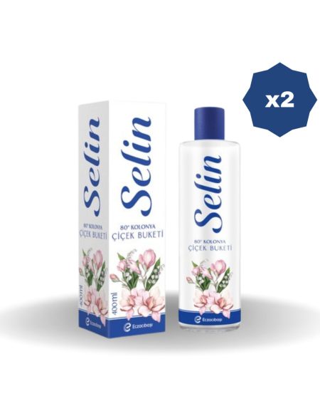 SELİN KOLONYA ÇİÇEK BUKETİ 400 ML PET - (2 ADET)