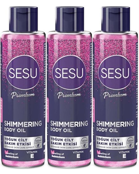 Simli Cilt Bakım Yağı 150ml (SHIMMERİNG BODY OIL) (3 LÜ SET)