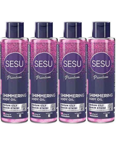 Simli Cilt Bakım Yağı 150ml (SHIMMERİNG BODY OIL) (4 LÜ SET)