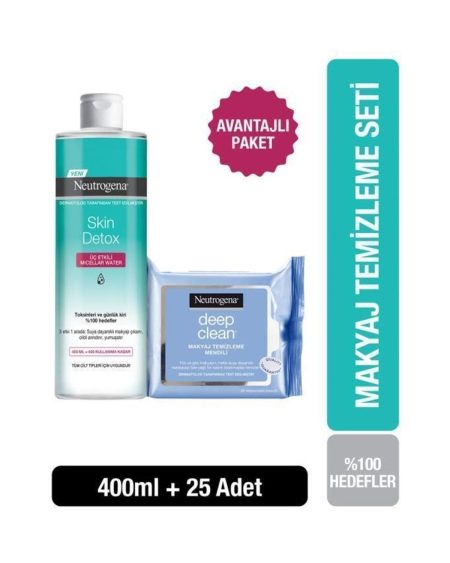 Skin Detox Micellar Water 400 ml+Makyaj Temizleme Mendili