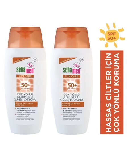 Sun Care 50+ Güneş Losyonu 150  ml X 2 Adet