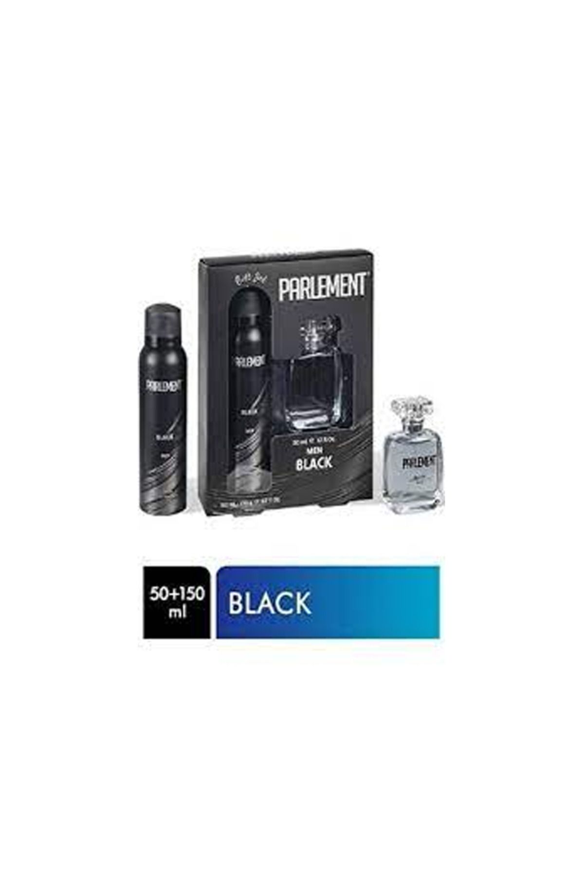 Toptanbulurum 50 ml Black Erkek Parfüm 150 ml Deodorant Seti