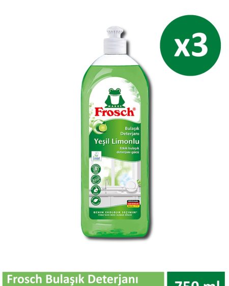 Yeşil Limonlu Bulaşık Deterjanı 750 ml x 3 Adet