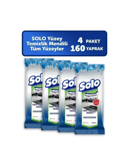Yüzey Temizleyici Islak Mendil 4'lü Mutfak-banyo 160 Yaprak
