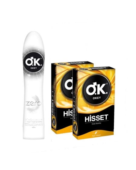 Zero Kayganlaştırıcı Jel 100ml Ve Hisset Prezervatif 10x2 - 3lü Set