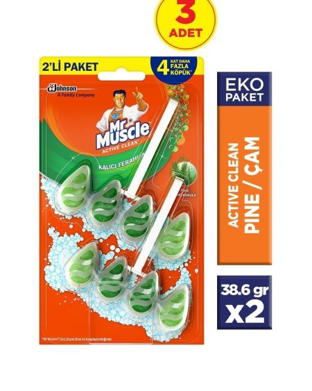 Active Clean 2'li Klozet Blok Çam Kokulu - 3'lü