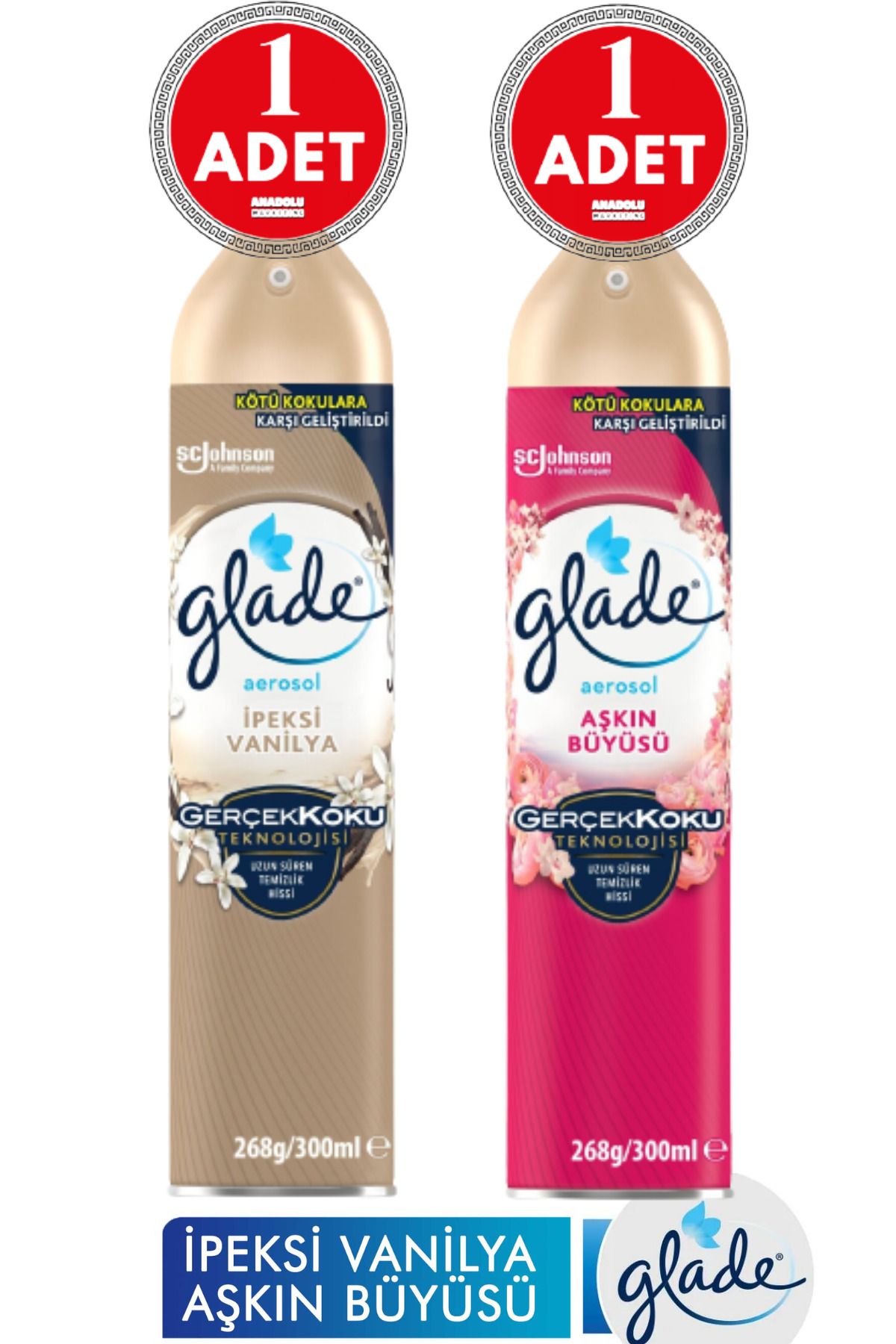 Aerosol Oda Kokusu İpeksi Vanilya 300 ml + Aşkın Büyüsü 300 ml