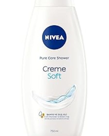 creme soft kre dokunuş banyo ve duş jeli 750 ml, vücut nemlendirici, badem yağı, pürüzsüz