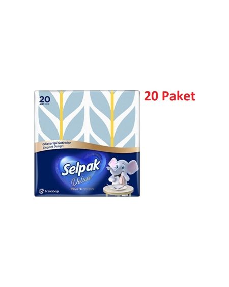 Deluxe Peçete 29,5 x 30 cm 20 Yaprak – 20 Paket (1 Koli) 002