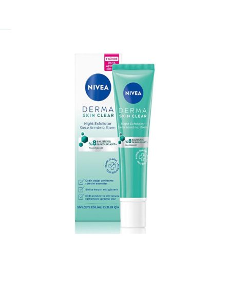 Derma Skin Clear Night Exfoliator - Gece Arındırıcı Krem - 40 ml