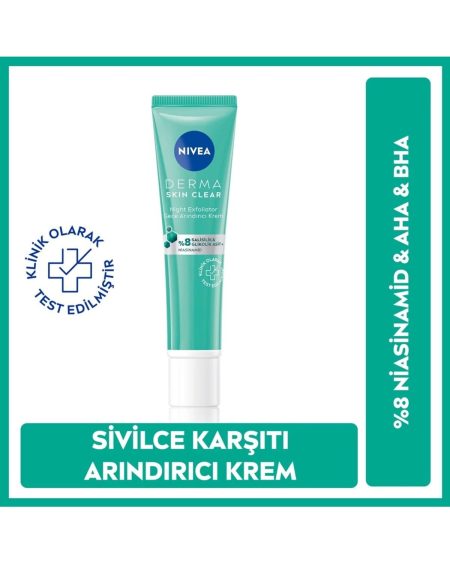 Derma Skin Clear Night Exfoliator Gece Arındırıcı Krem 40 ml