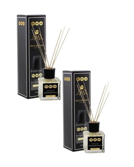 Diffuser Bambu Çubuklu 100 ml Vanil Tarçın 2 Adet