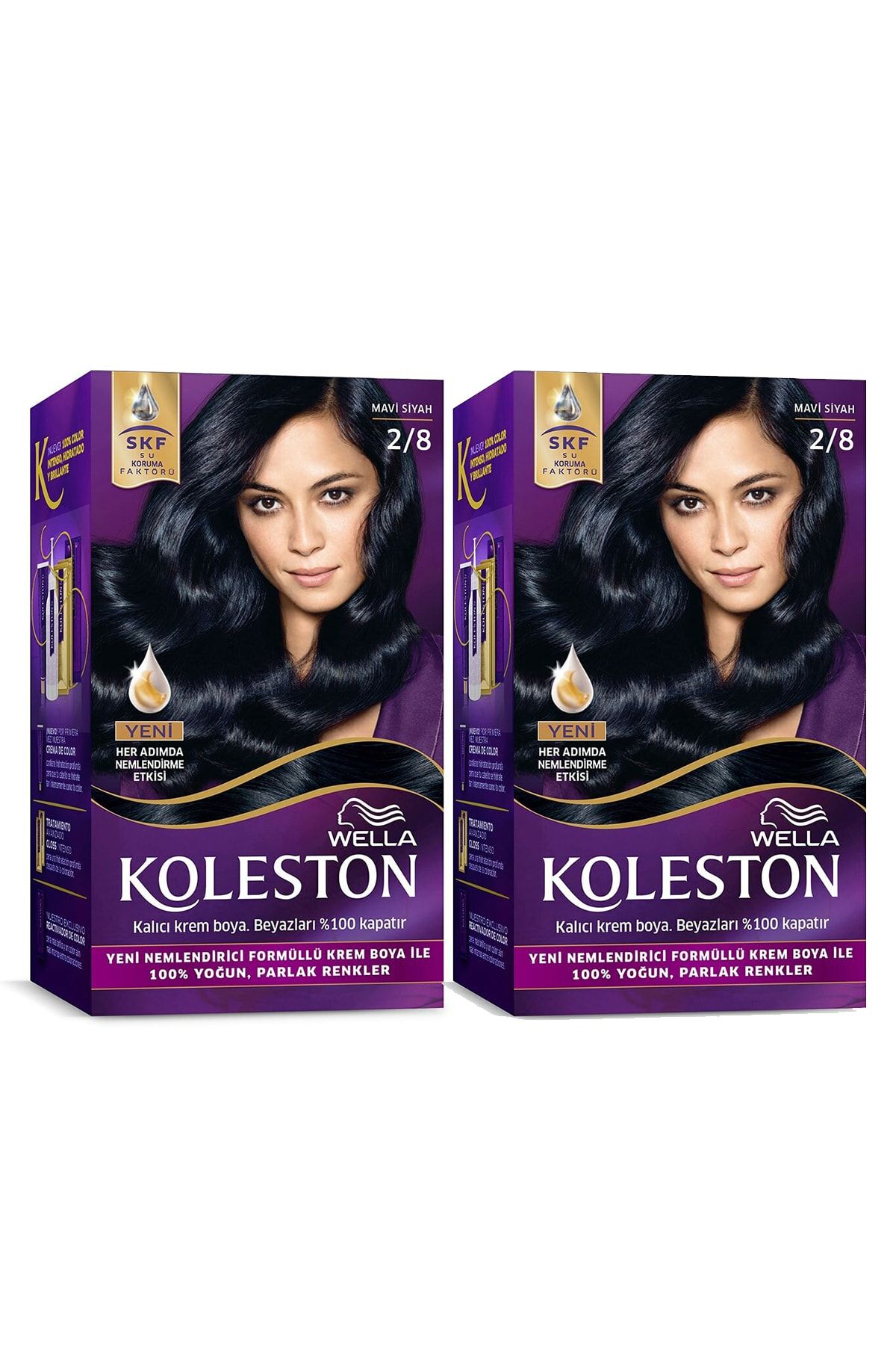 Kıt 2/8 Mavi Siyah Saç Boyası X 2 Adet