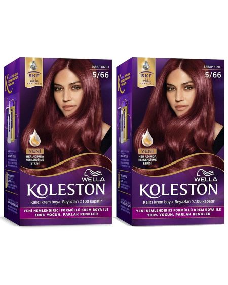 Kıt 5  66 Şarap Kızılı Kışkırtıcı Kahve Saç Boyası X 2 Adet