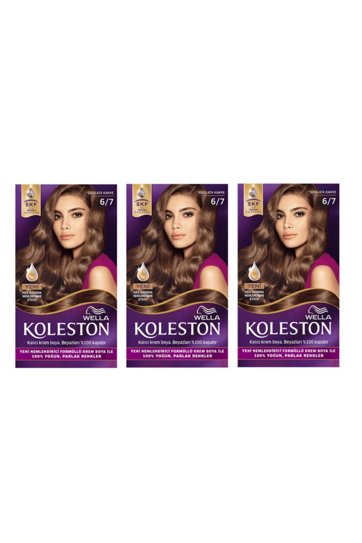 Kıt 6/7 Çikolata Kahve X 3 Adet Saç Boyası