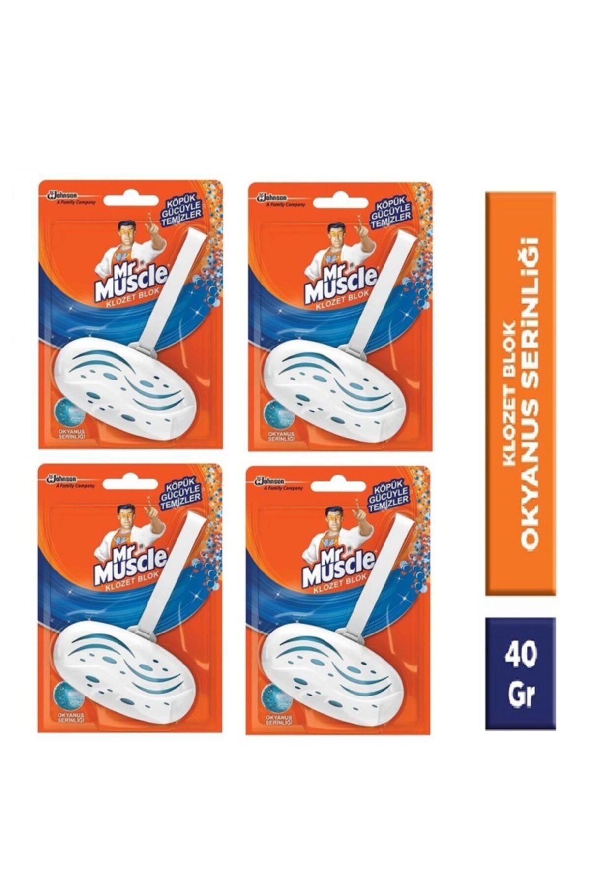 Klozet Blok Okyanus Serinliği 40 gr X 4 Adet