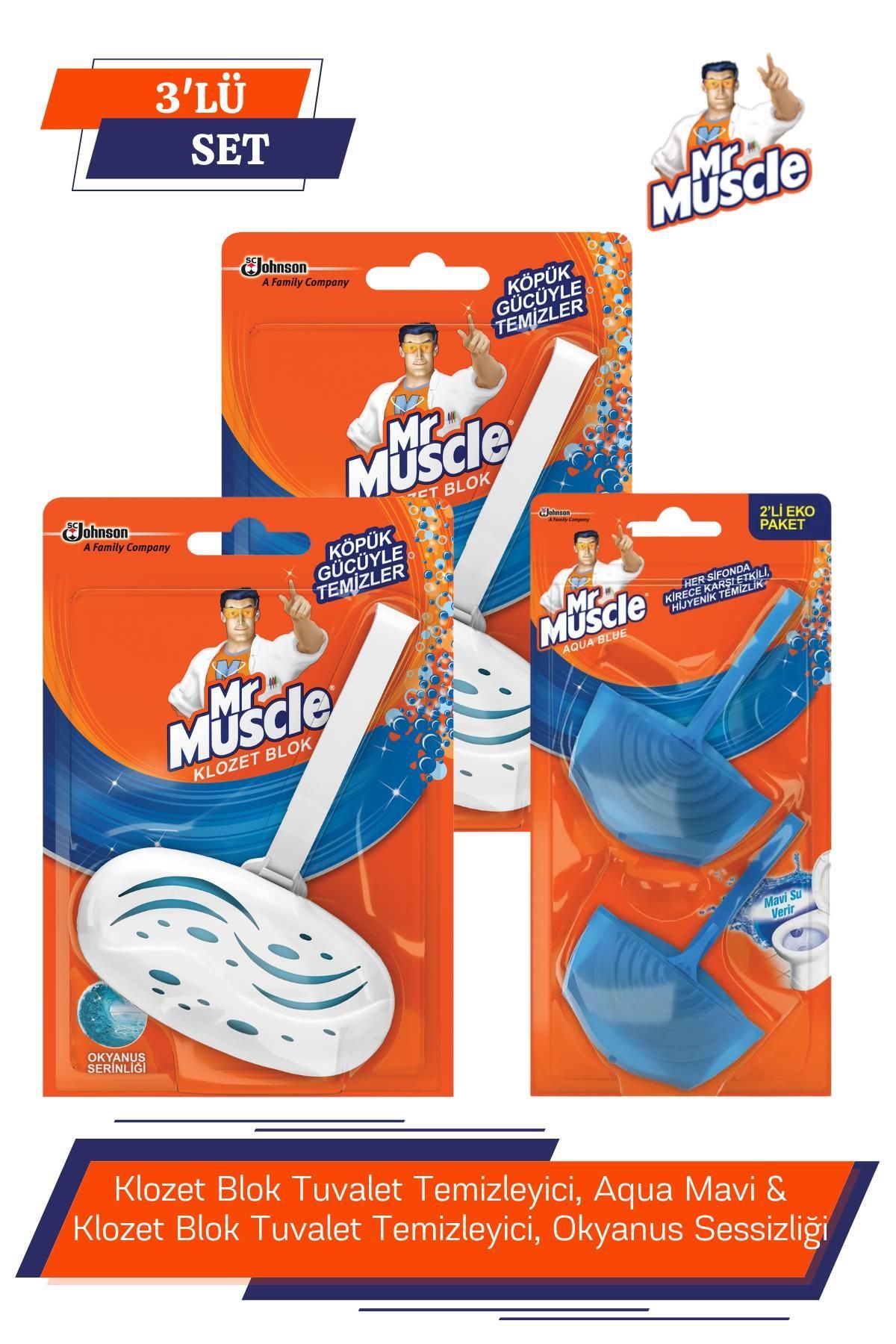 Klozet Blok Tuvalet Temizleyici, Aqua Mavi & Klozet Blok Tuvalet Temizleyici, Okyanus Sessizliği