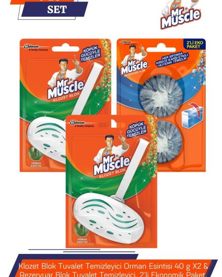 Klozet Blok Tuvalet Temizleyici Orman Esintisi 40 g X2 & Rezervuar Blok Tuvalet Temizleyici