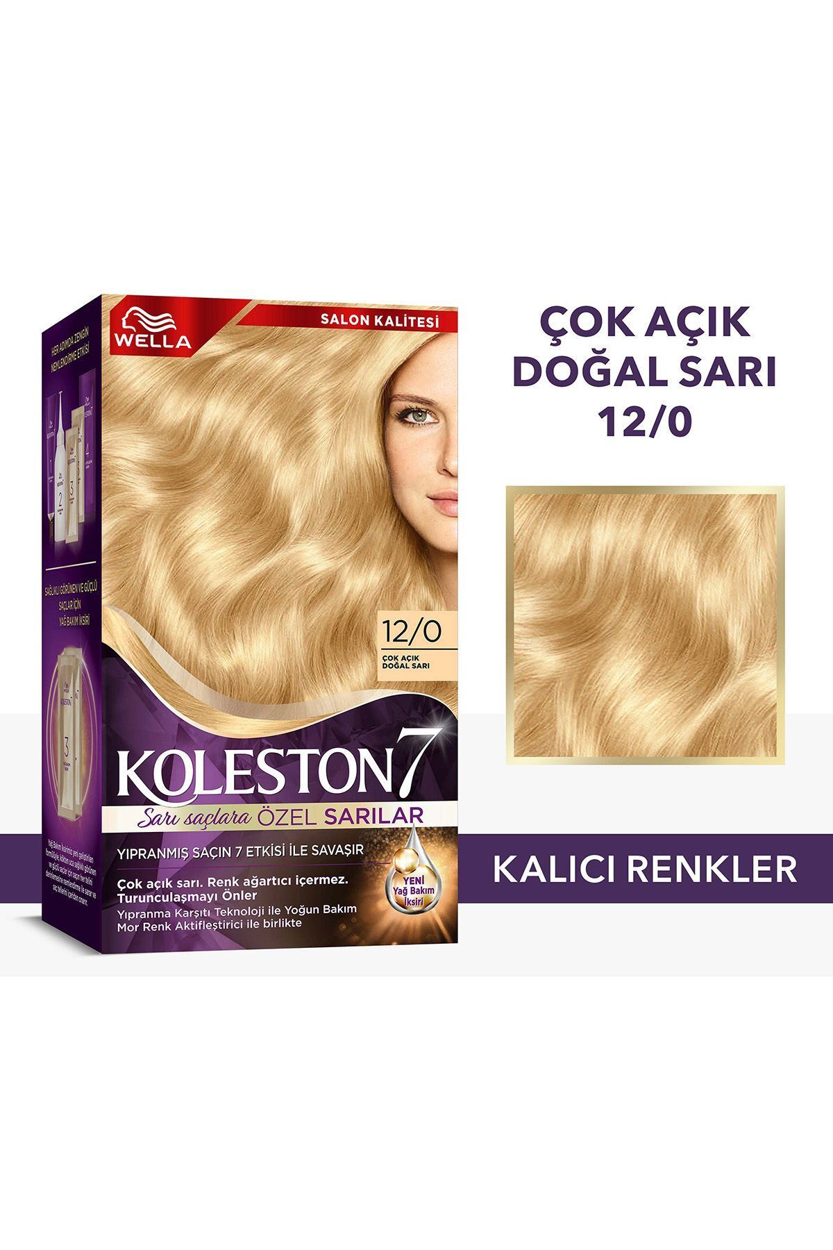 Koleston Kit Saç Boyası 12/0 Çok Açık Doğal Sarı