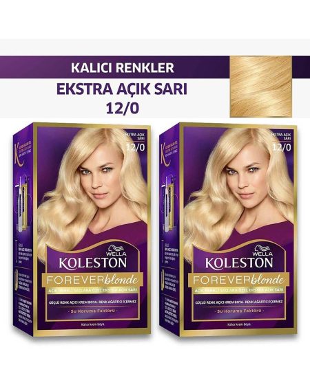Koleston Kit Saç Boyası 12/0 Çok Açık Doğal Sarı X 2 Adet