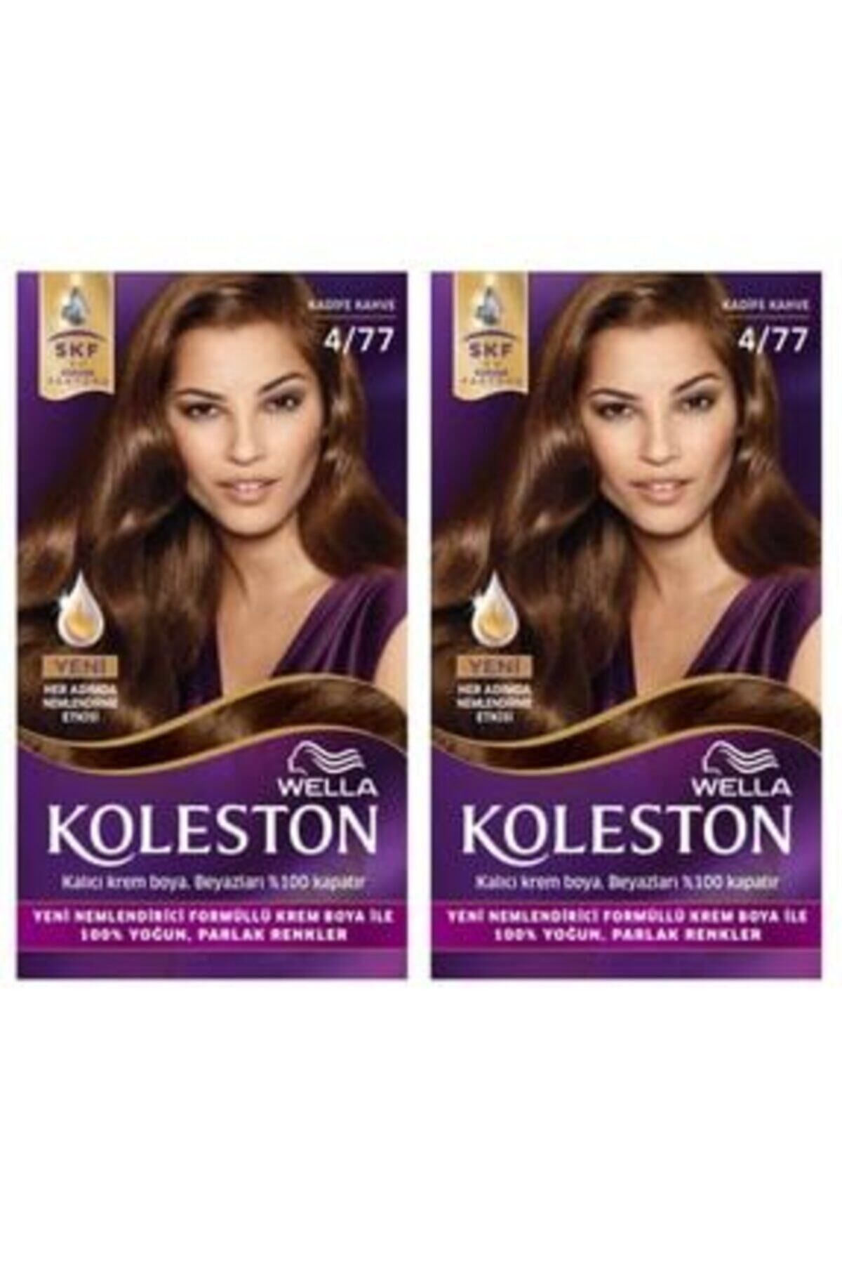 Koleston Kit Saç Boyası 4/77 Kadife Kahve X 2 Adet