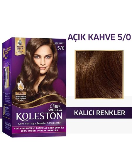 Koleston Kit Saç Boyası 5/0 Açık Kahve