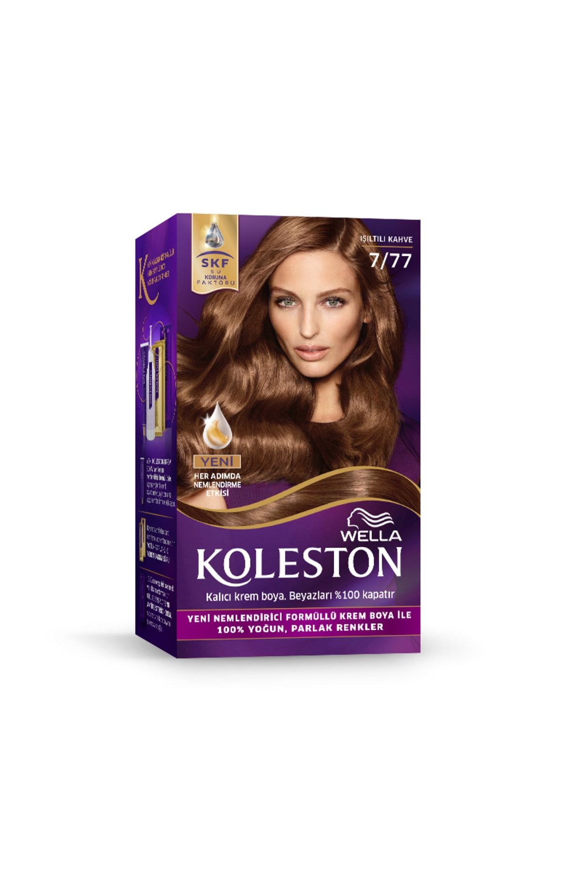 Koleston Kit Saç Boyası 7/77 Işıltılı Kahve