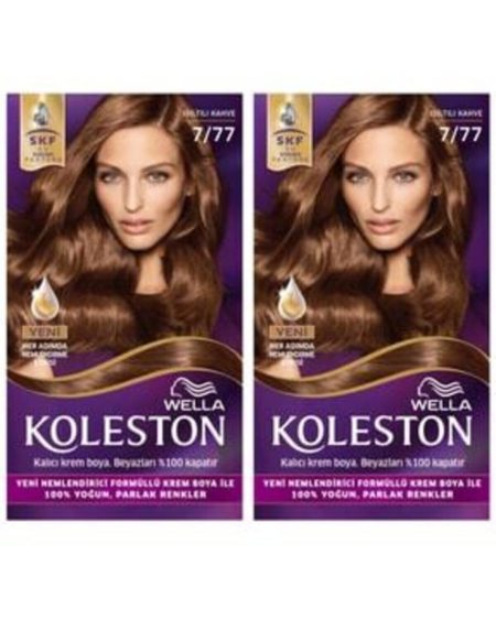 Koleston Kit Saç Boyası 7/77 Işıltılı Kahve X 2 Adet