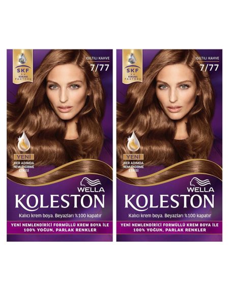 Koleston Kit Saç Boyası 7/77 Işıltılı Kahve X 2 Adet